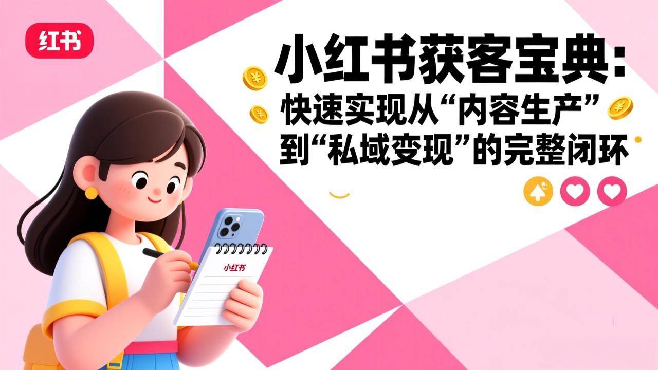 (17542期)小红书获客宝典:快速实现从“内容生产”到“私域变现”的完整闭环-航海圈