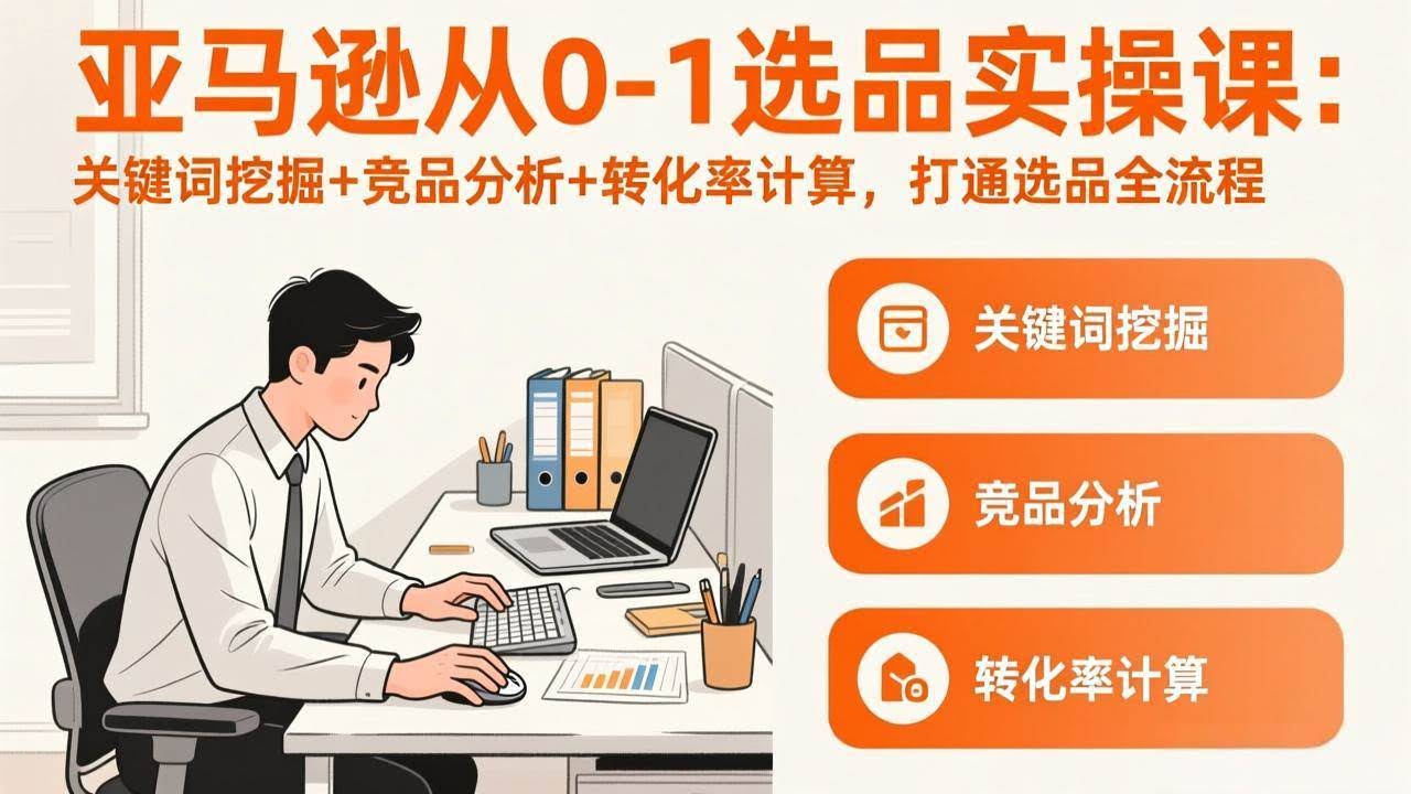(17567期)亚马逊从0-1选品实操课(更新3月):关键词挖掘+竞品分析+转化率计算,47节打通选品全流程-航海圈