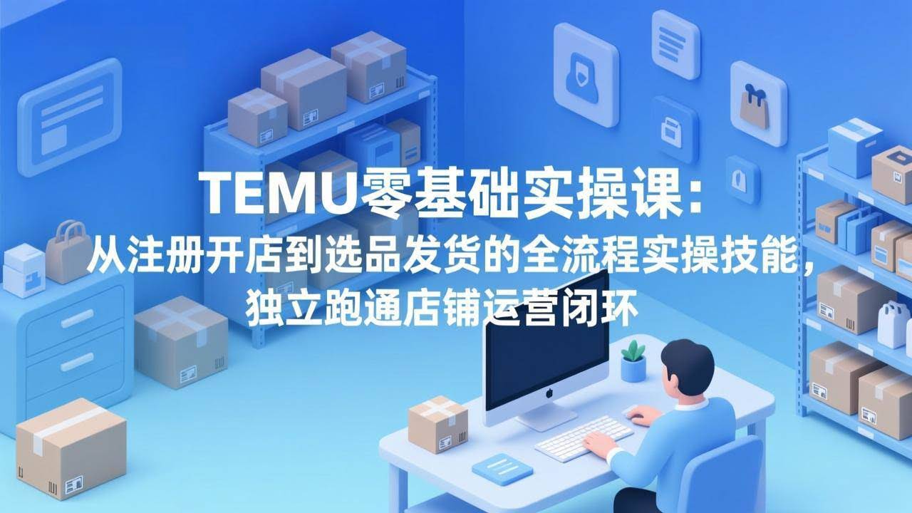 (17568期)TEMU零基础实操课:从注册开店到选品发货的全流程实操技能,独立跑通店铺运营闭环-航海圈