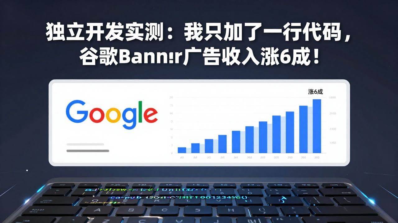 （17574期）付费文章：独立开发实测：我只加了一行代码，谷歌Banner广告收入涨6成！-航海圈