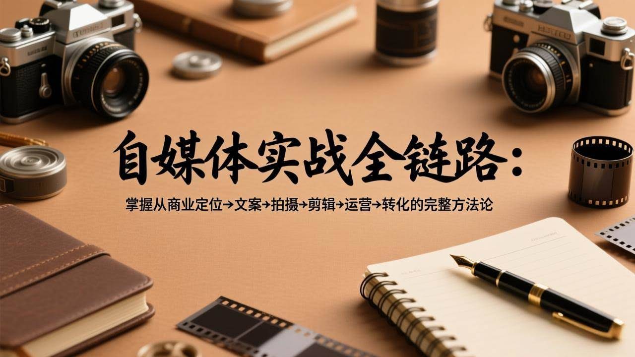 (17586期)自媒体实战全链路:掌握从商业定位→文案→拍摄→剪辑→运营→转化的完整方法论-航海圈