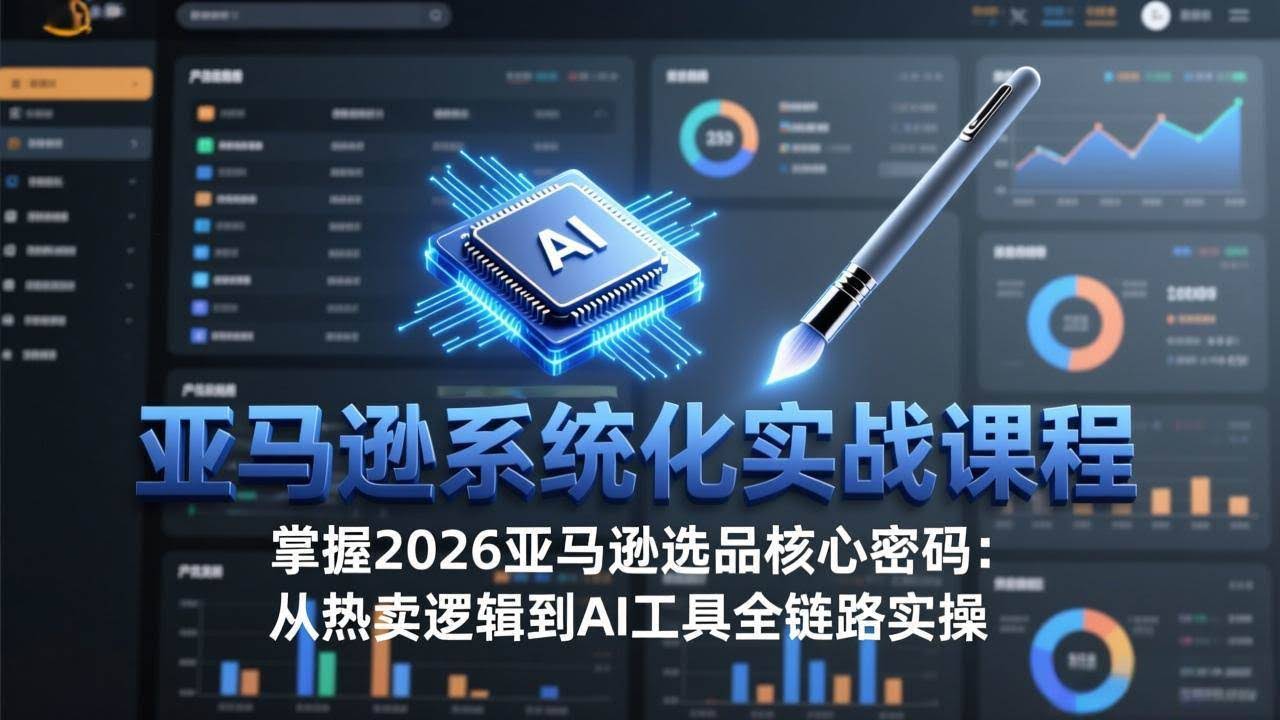 (17591期)亚马逊系统化实战课-更新3月:2026最新选品方法论,从热卖原因分析到AI作图,提升选品成功率-航海圈