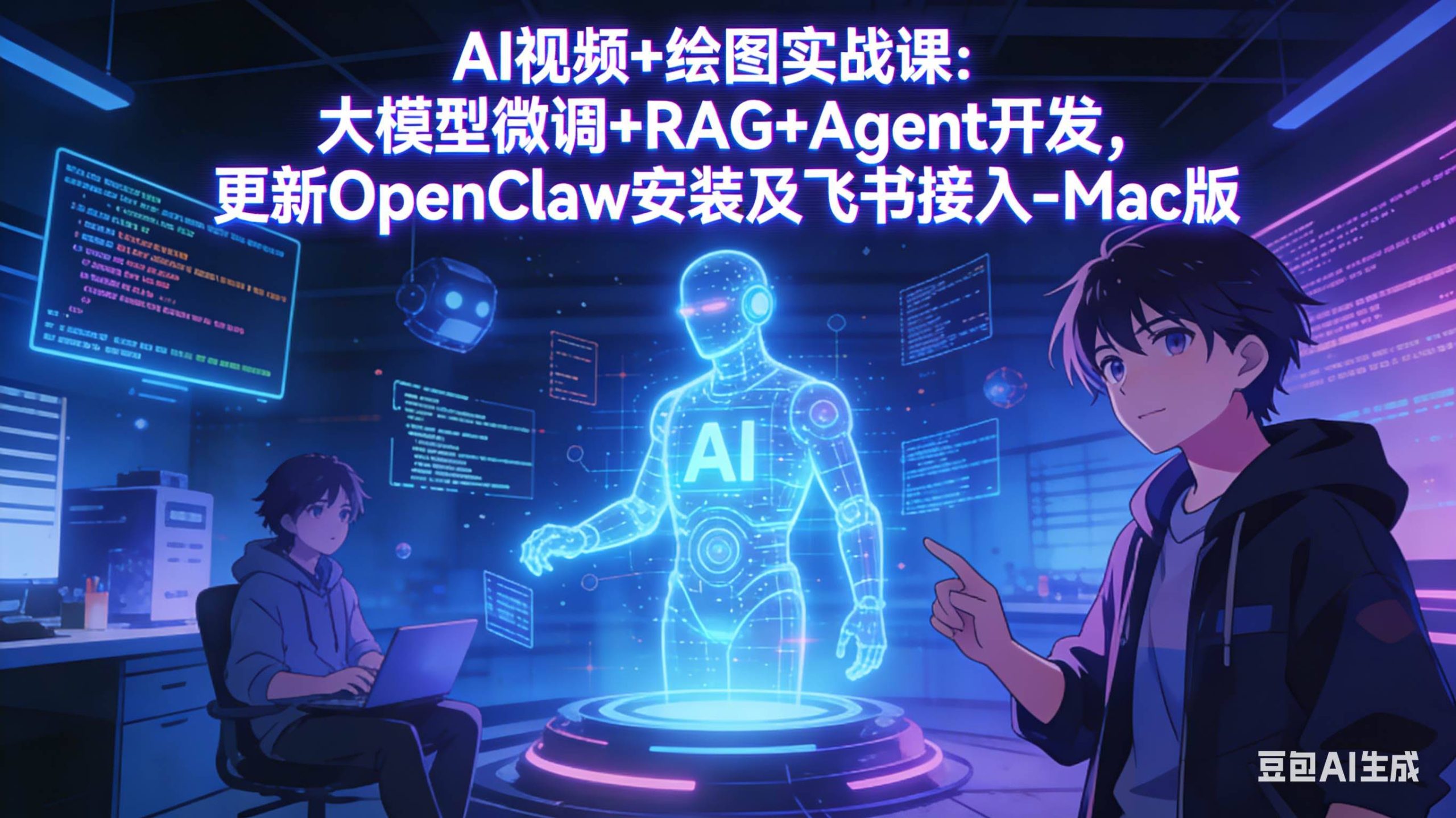 (17594期)AI视频+绘图实战课:大模型微调+RAG+Agent开发,更新OpenClaw安装及飞书接入-Mac版-航海圈