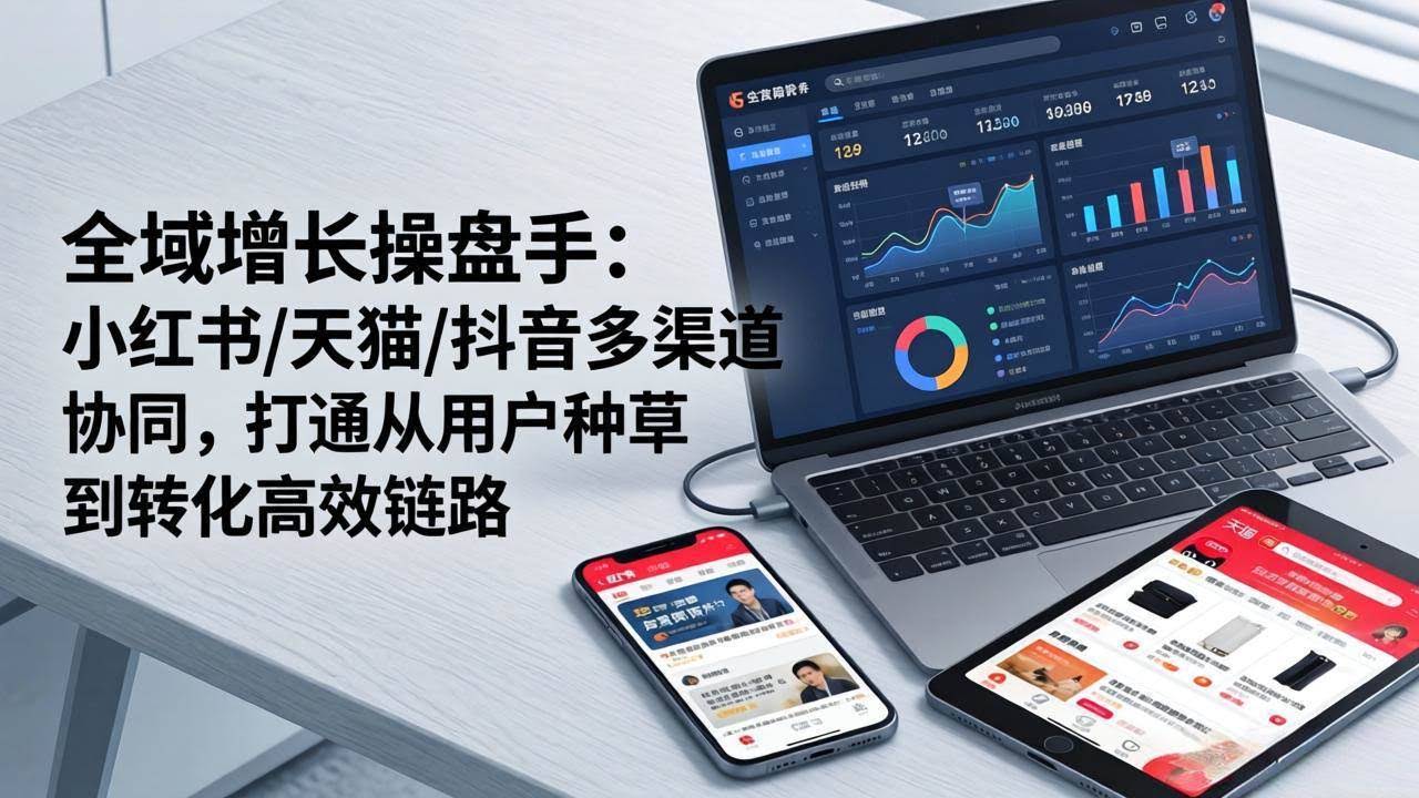 (17605期)全域增长操盘手:小红书/天猫/抖音多渠道协同,打通从用户种草到转化高效链路-航海圈