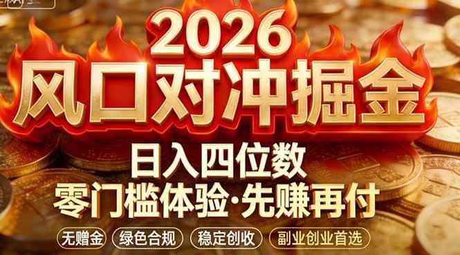 (17631期)2026美金对冲套利,无赠金对冲策略保驾护航,低门槛易上手实操。单人单日收益2000+-航海圈