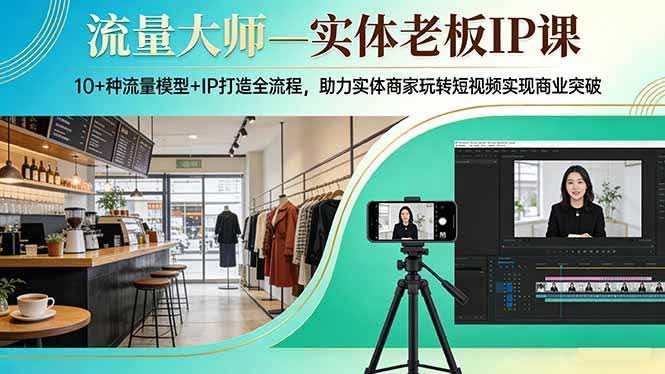 (17638期)流量大师—实体老板IP课:10+种流量模型+IP打造全流程,助力实体商家玩转短视频实现商业突破-航海圈