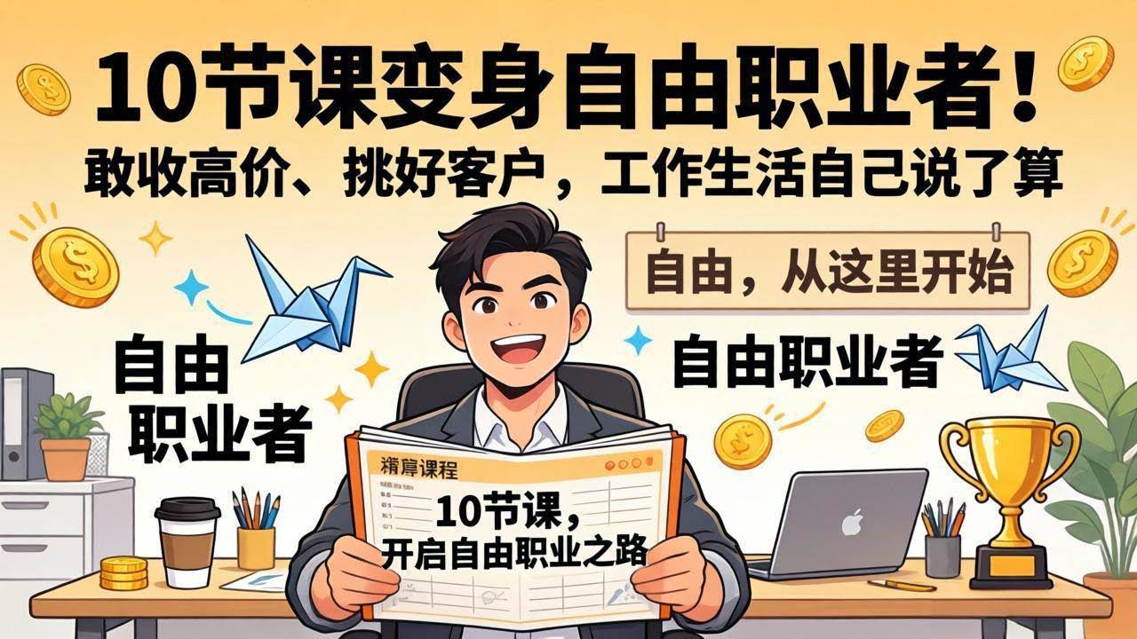 (17663期)10 节课变身自由职业者!敢收高价、挑好客户,工作生活自己说了算-航海圈