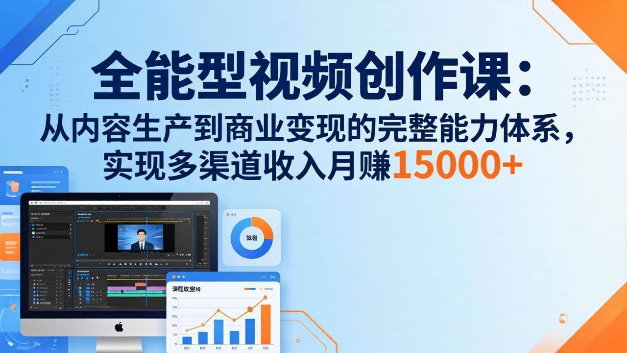 (17718期)全能型视频创作课-26年3月更新:从内容生产到商业变现的完整能力体系,多渠道收入月赚15000+-航海圈