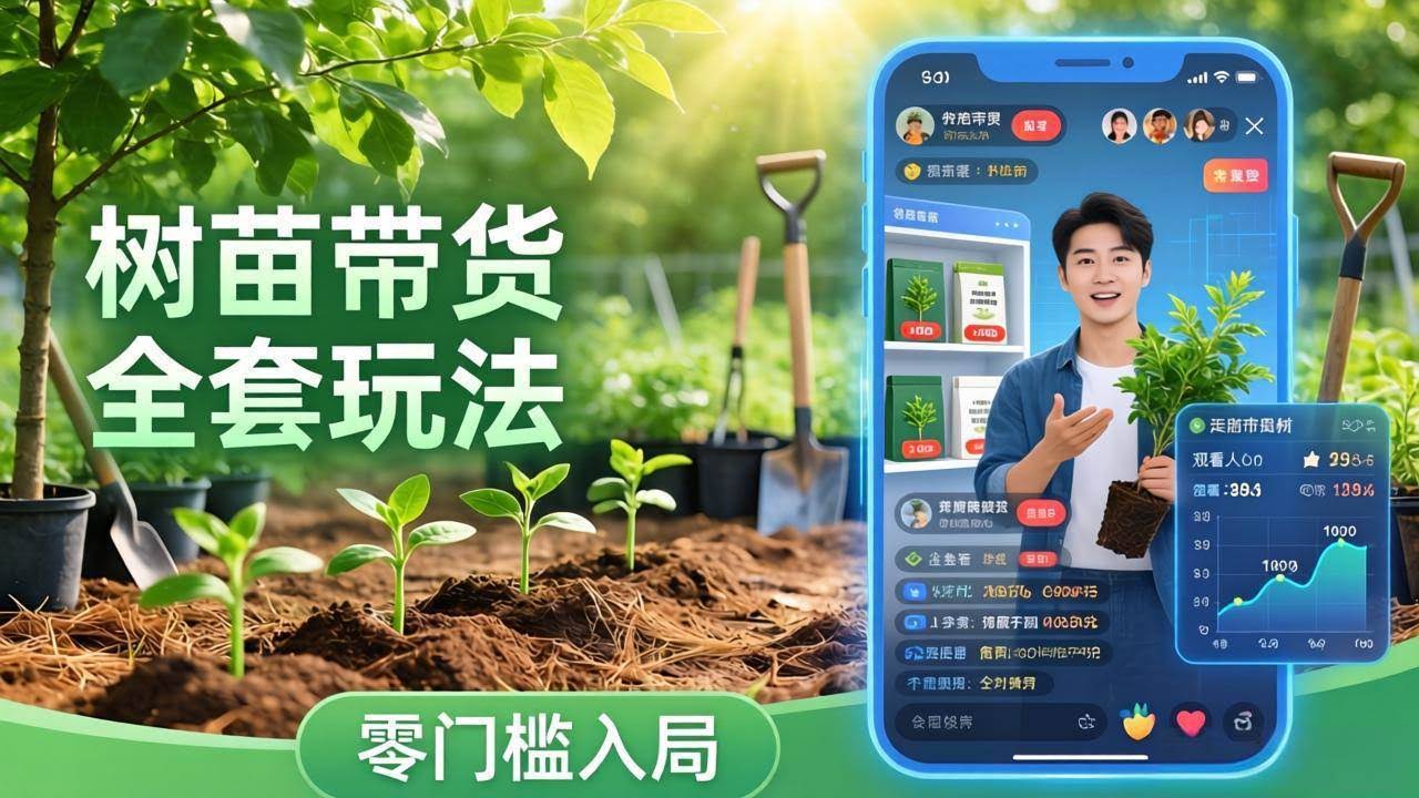 (17729期)视频号AI树苗带货全套玩法:零门槛入局,掌握豆包、千问等AI工具制作树苗视频的全套流程-航海圈