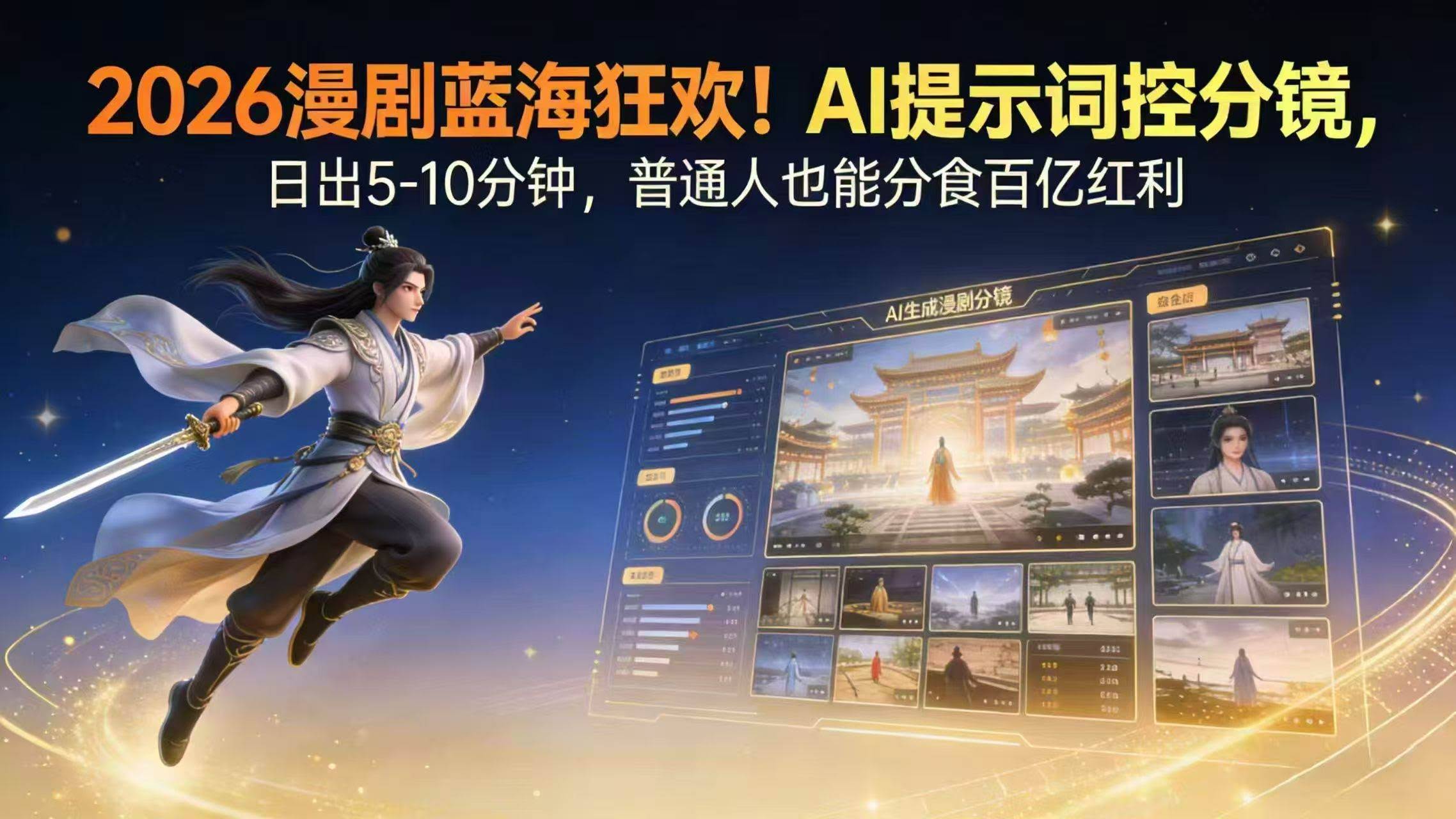 (17734期)2026漫剧红利实锤! AI 提示词控分镜, 普通人也能轻松月入过万-航海圈