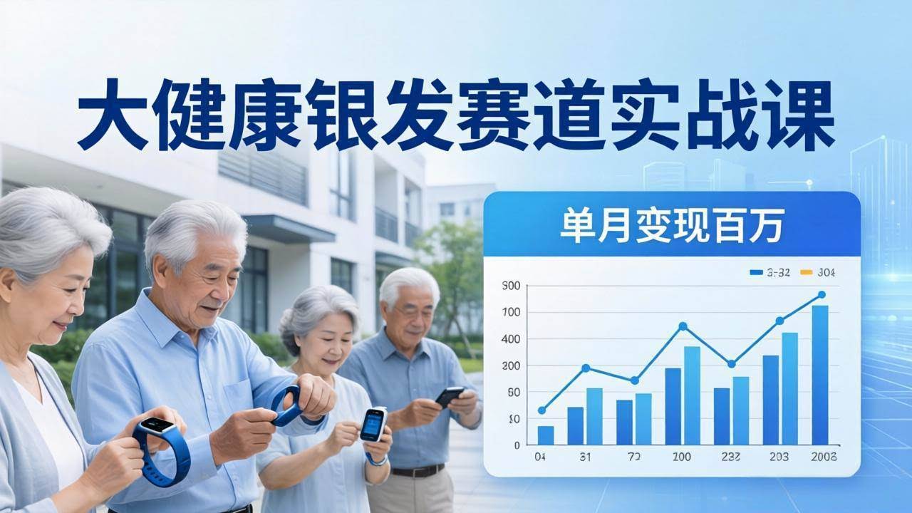 (17754期)大健康银发赛道实战课:拆解视频号线索型 IP 单月变现百万逻辑,教你精准获客高效变现-航海圈