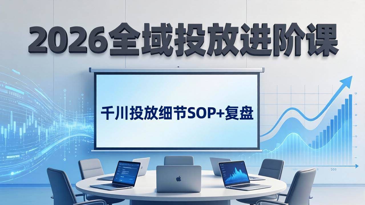 （17798期）2026全域投放进阶课：杭州线下3天实战，千川投放细节SOP+复盘，撬动自然流量-航海圈