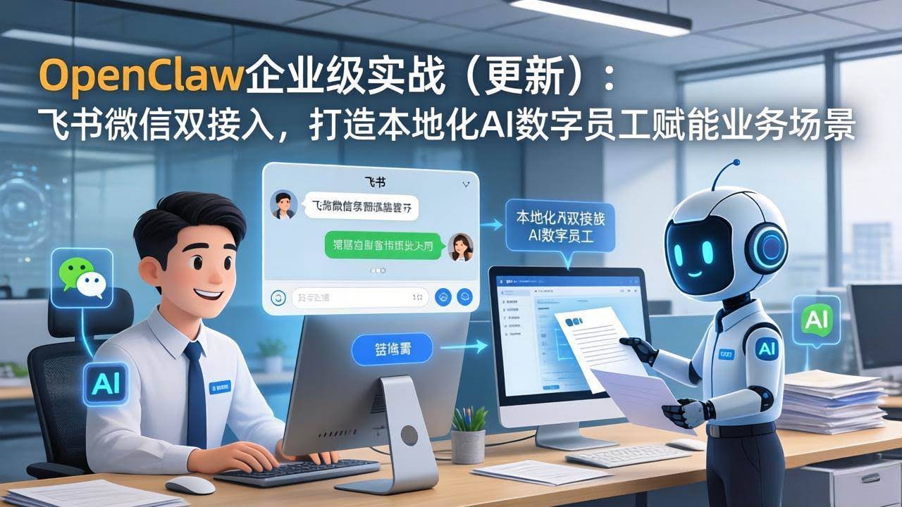 (17819期)OpenClaw企业级实战(更新):飞书微信双接入,打造本地化AI数字员工赋能业务场景-航海圈
