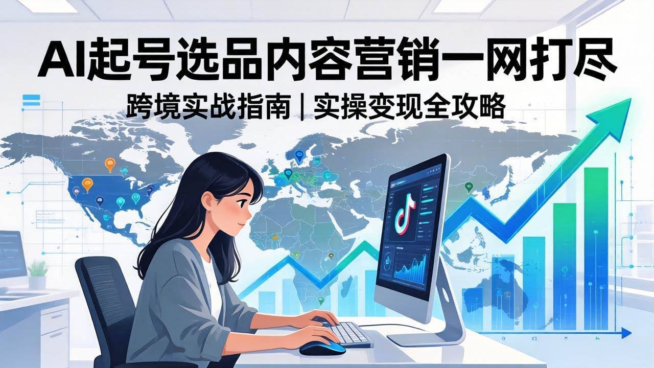 （17824期）2026 TikTok 跨境AI实操：从零基础到变现全流程，AI起号选品内容营销一网打尽-航海圈