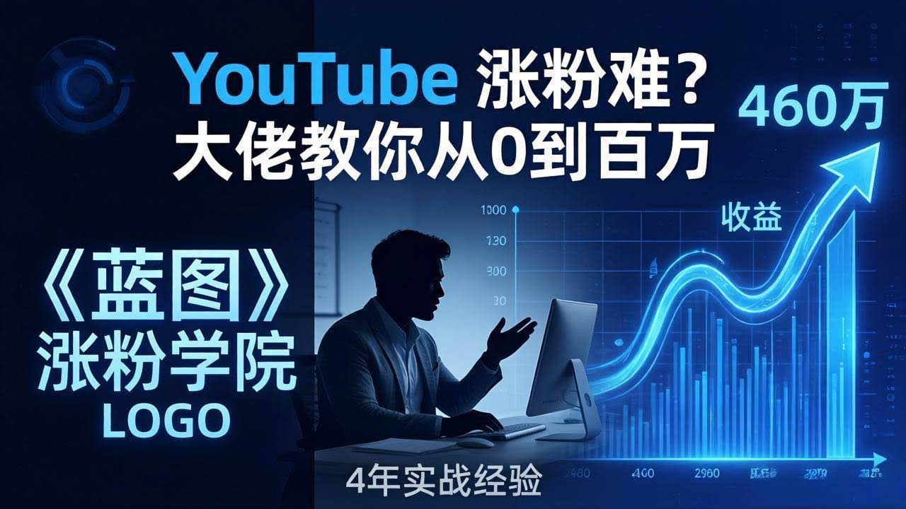 (17836期)YouTube 涨粉难?《蓝图涨粉学院》:4 年赚 460 万的大佬教策略,从0到百万有路径!-航海圈