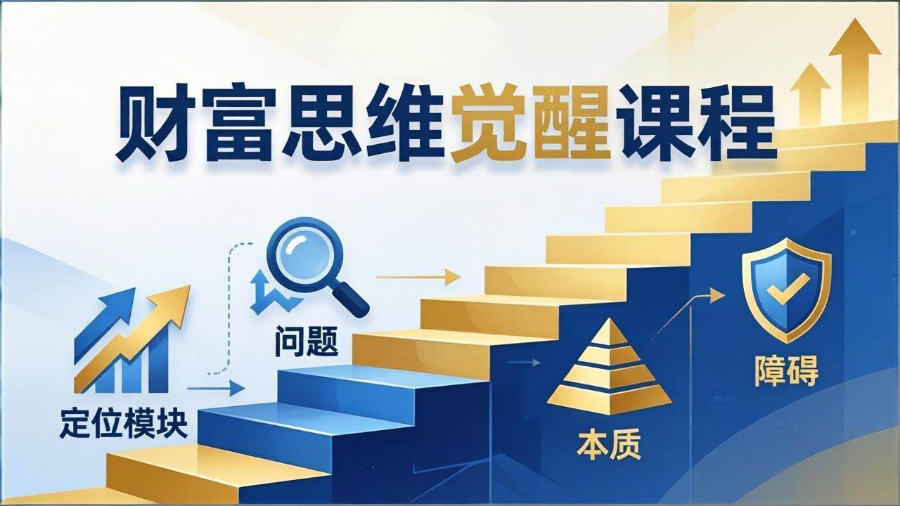 (17872期)财富思维觉醒第十期:3天大课四大模块,精准定位问题看清本质,扫清人生障碍-航海圈