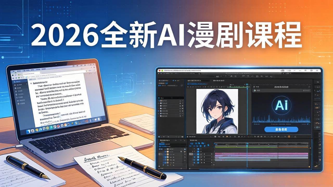 (17893期)2026全新AI漫剧课程:覆盖创作全链路,教你写作分镜剪辑配音一站式打造漫剧作品-航海圈