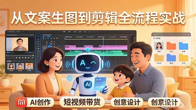 (17916期)原创 AI 剧情短视频带货:AI+家庭剧情+带货广告,从文案生图到剪辑全流程实战-航海圈