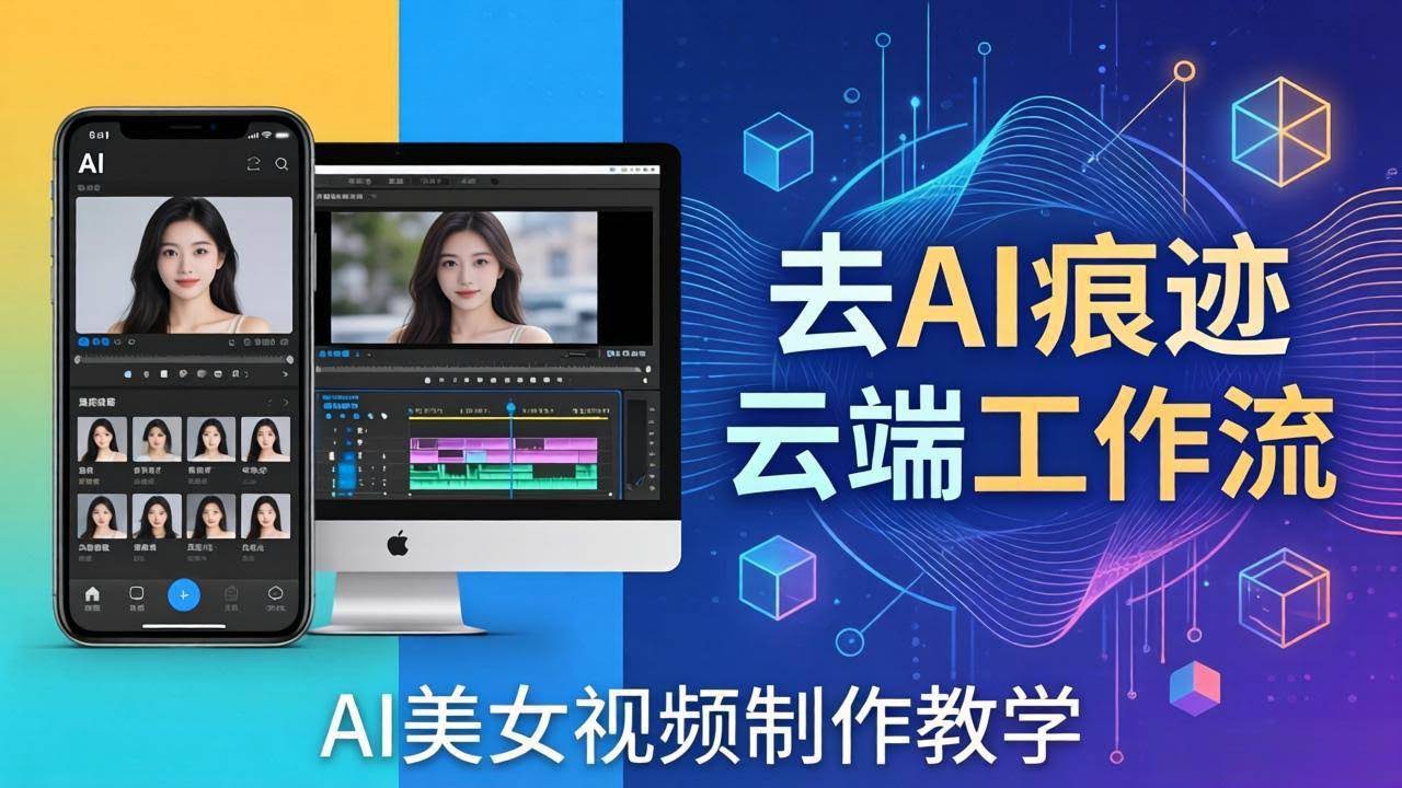（17928期）AI美女视频制作教学：去AI痕迹，云端工作流出图，手机电脑均可，不需要配置-航海圈