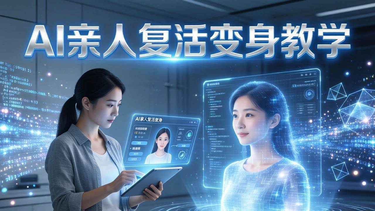 （17940期）AI亲人复活变身教学，最近超级火爆的项目，涨粉超级快，私域引流代做服务，收徒等-航海圈