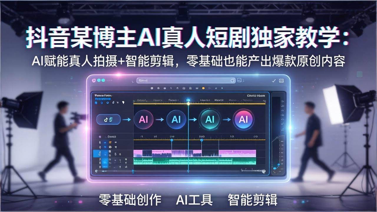 （17942期）抖音某博主AI真人短剧独家教学：AI赋能真人拍摄+智能剪辑，零基础也能产出爆款原创内-航海圈