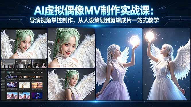 (17962期)AI虚拟偶像MV制作实战教学:导演视角掌控制作,从人设策划到剪辑成片一站式教学-航海圈