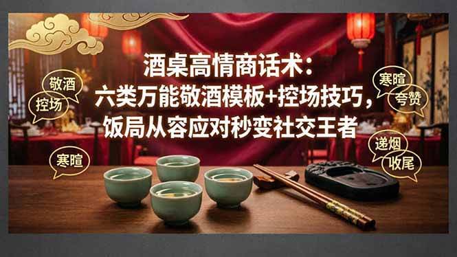 （18020期）付费文章：酒桌高情商话术：六类万能敬酒模板+控场技巧，饭局从容应对秒变社交王者-航海圈