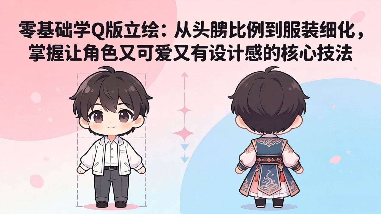 (18036期)零基础学Q版立绘:从头身比例到服装细化,掌握让角色又可爱又有设计感的核心技法-航海圈