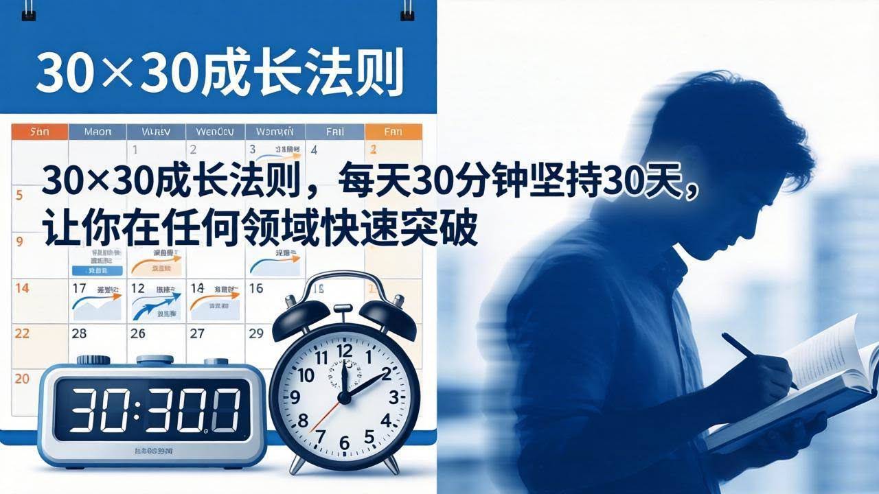 (18057期)付费文章:30×30成长法则,每天30分钟坚持30天,让你在任何领域快速突破-航海圈