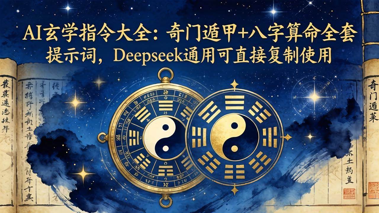 (18059期)AI玄学指令大全:奇门遁甲+八字算命全套提示词,Deepseek通用可直接复制使用-航海圈