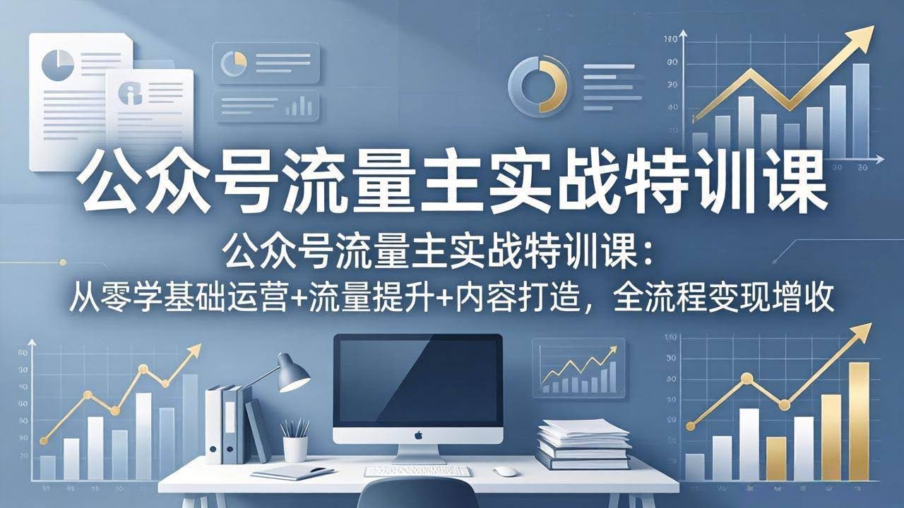 (18072期)公众号流量主实战特训课:从零学基础运营+流量提升+内容打造,全流程变现增收-航海圈