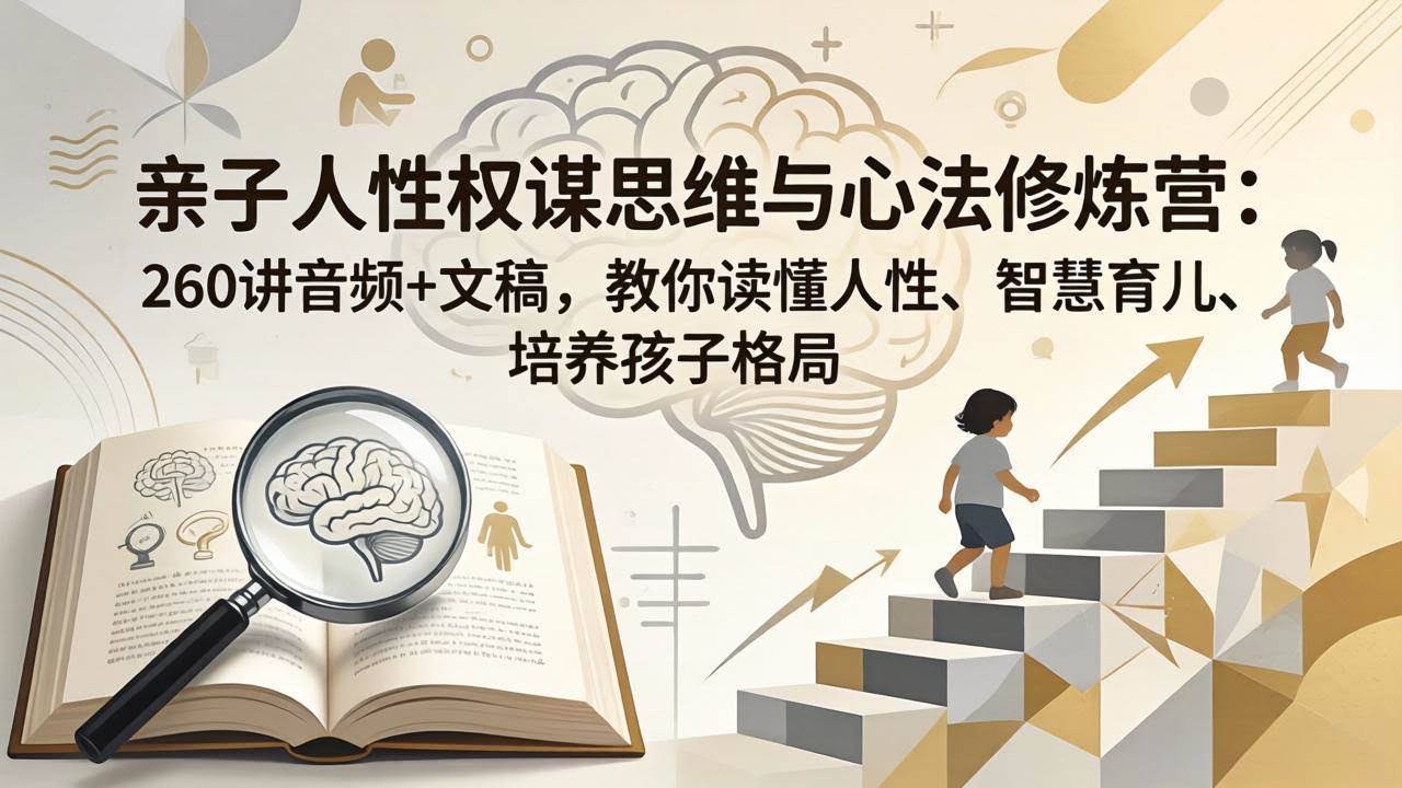 (18076期)亲子人性权谋思维与心法修炼营:260讲音频+文稿,教你读懂人性、智慧育儿、培养孩子格局-航海圈