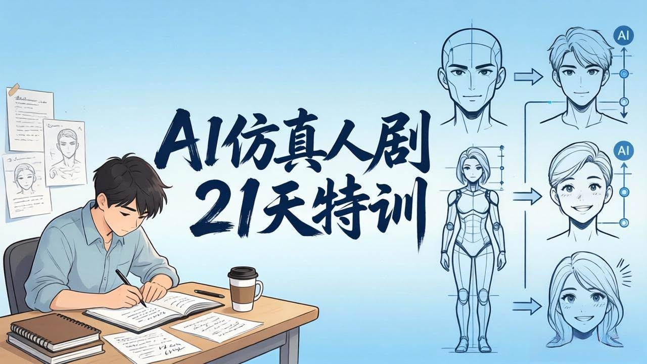 (18082期)AI仿真人剧21天特训-更新:从剧本到成片全流程实战,掌握角色一致性与变现方法-航海圈