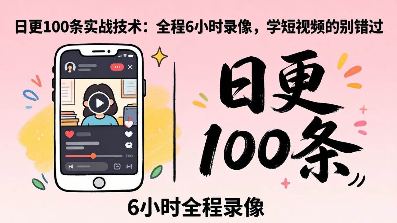 (18097期)某工作坊东莞2026年4月12线下课:日更100条实战:全程6小时录像,学短视频的别错过-航海圈