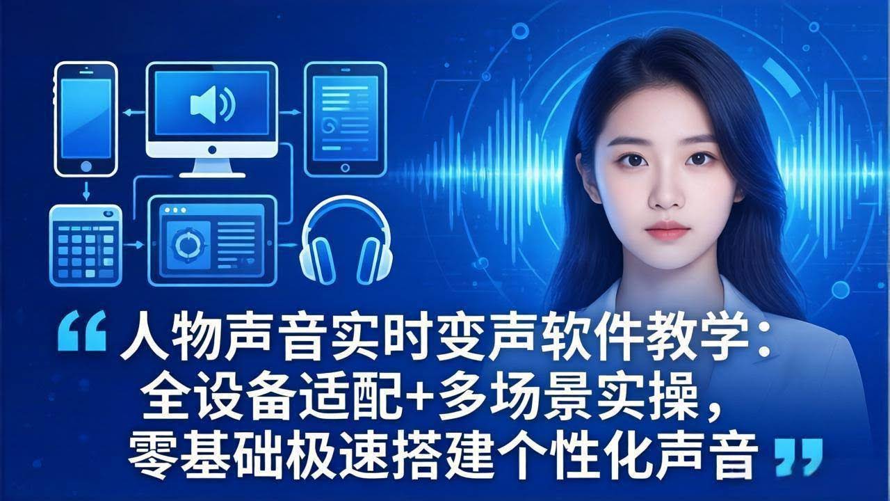 (18120期)人物声音实时变声软件教学:全设备适配+多场景实操,零基础极速搭建个性化声音-航海圈