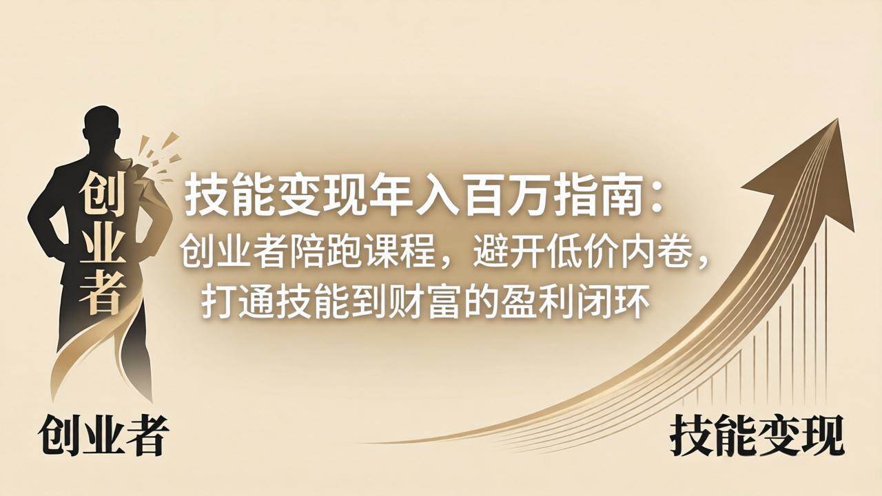 (18139期)技能变现年入百万指南:创业者陪跑课程,避开低价内卷,打通技能到财富的盈利闭环-航海圈