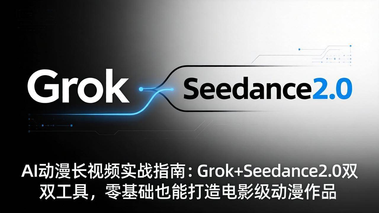 (18153期)AI动漫长视频实战指南:Grok+Seedance2.0双工具,零基础也能打造电影级动漫作品-航海圈