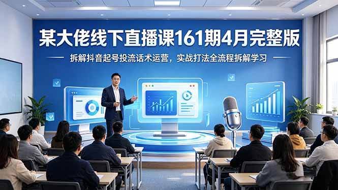 (18209期)某大佬线下直播课161期4月完整版,拆解抖音起号投流话术运营,实战打法全流程拆解学习-航海圈