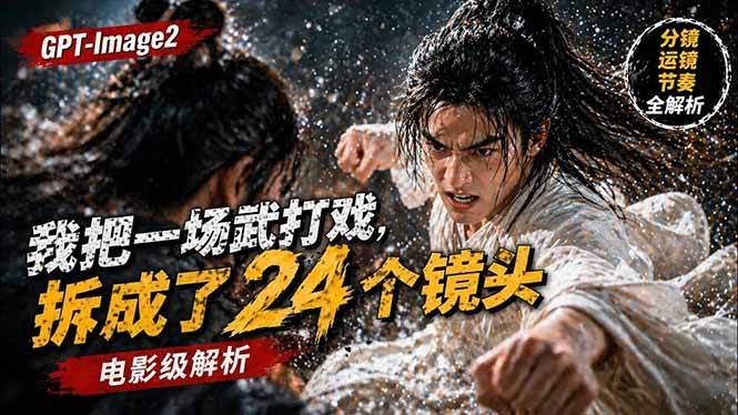 （18212期）用GPT-Image2，把一段武打对决拆成24个连续镜头，从人物建立、动作衔接、运镜节奏，到情绪爆发-航海圈
