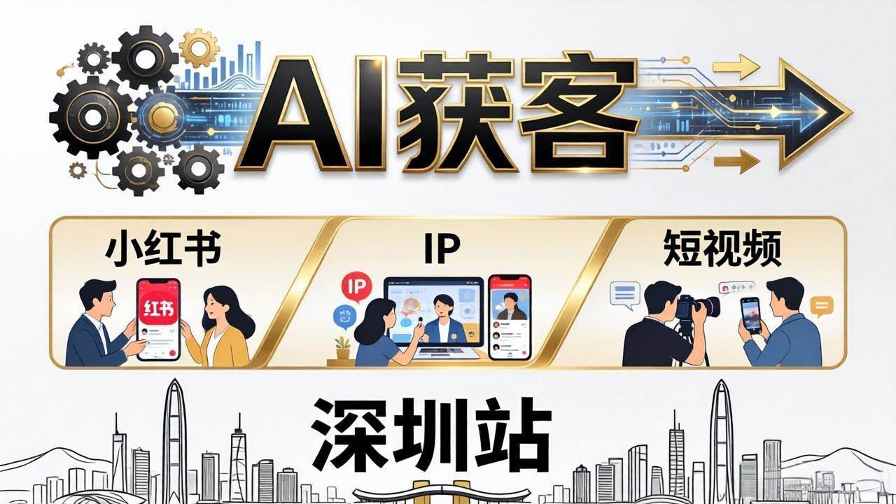 (18226期)2026AI获客大课深圳站:4月17日-19日3天2夜拆透小红书+IP+短视频,老板操盘手必来-航海圈