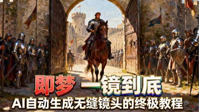 (18241期)即梦AI一镜到底终极教程,智能补帧+运镜技巧,AI自动生成无缝丝滑长镜头高效出片-航海圈