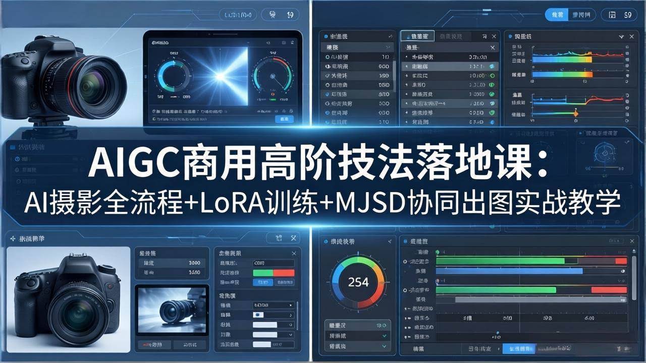 (18254期)AIGC商用高阶技法落地课:AI摄影全流程+LoRA训练+MJSD协同出图实战教学-航海圈