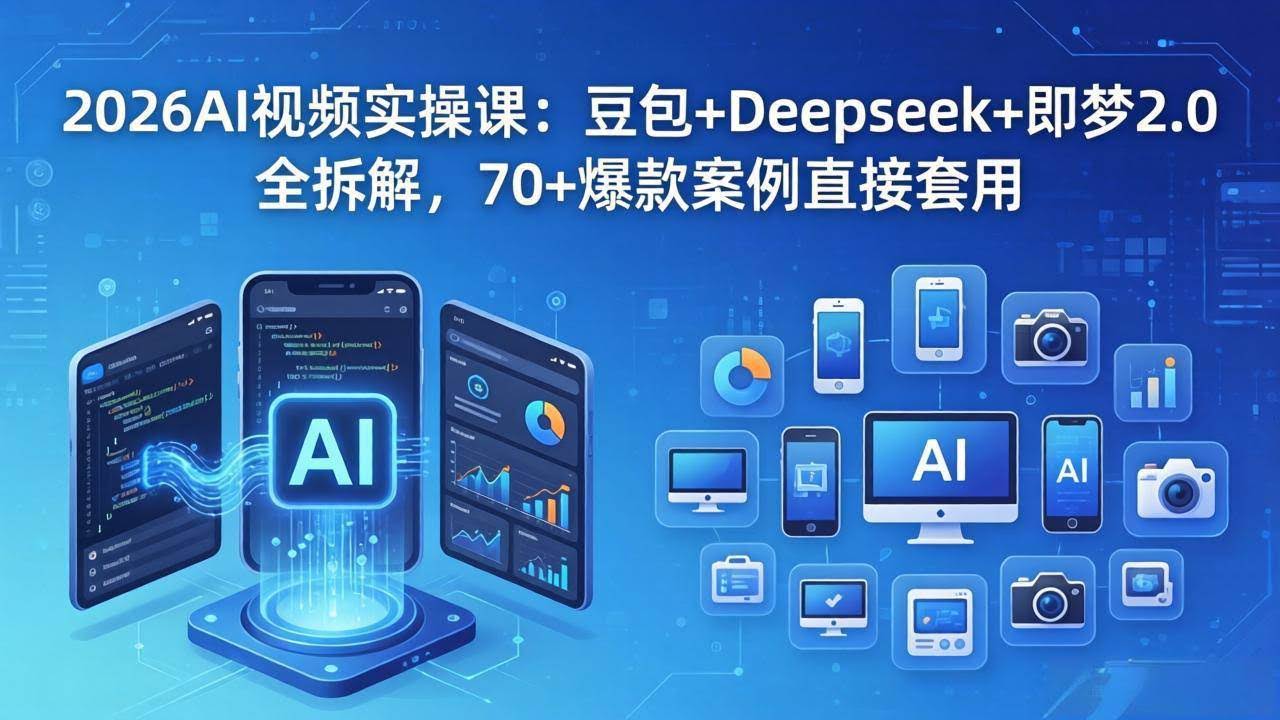 (18263期)2026AI视频实操课:豆包+Deepseek+即梦2.0全拆解,70+爆款案例直接套用-航海圈