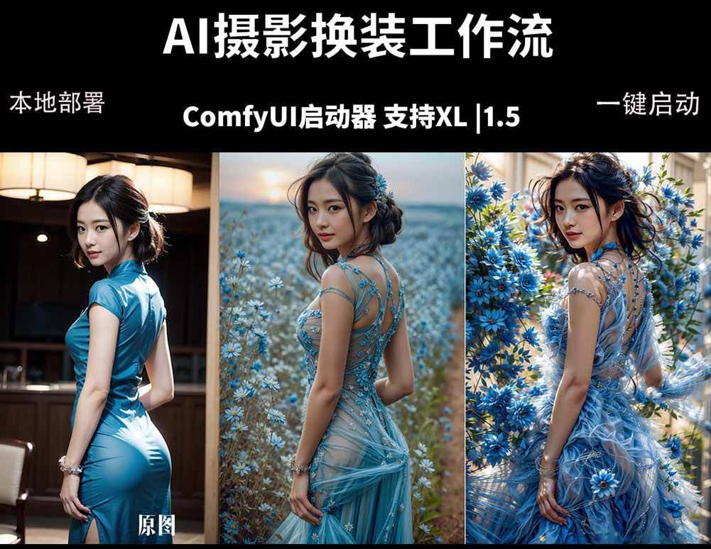 (18268期)ComfyUI人像写真摄影工作流:本地一键部署,换装换场景换脸全搞定,影楼效率翻倍-航海圈