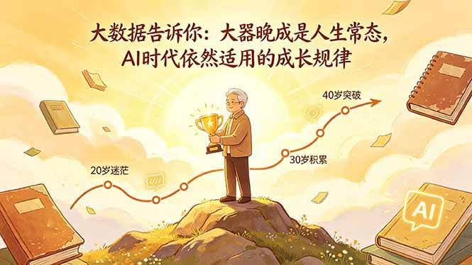 (18288期)付费文章:大数据告诉你:大器晚成是人生常态,AI 时代依然适用的成长规律-航海圈