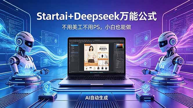 (18341期)AI自动做电商详情页:Startai+Deepseek万能公式,不用美工不用PS,小白也能做-航海圈