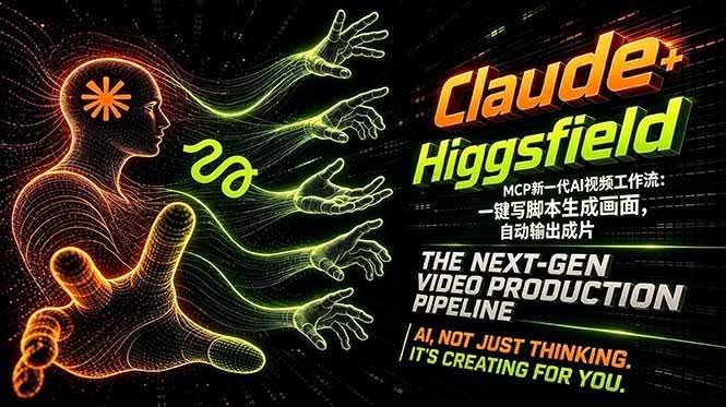 (18345期)Claude+Higgsfield MCP新一代AI视频工作流:一键写脚本生成画面,自动输出成片-航海圈