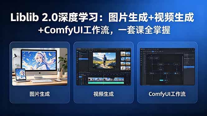 (18349期)Liblib 2.0深度学习:图片生成+视频生成+ComfyUI工作流,一套课全掌握-航海圈