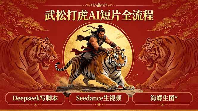 (18370期)武松打虎AI短片全流程:Deepseek写脚本+Seedance生视频+海螺生图-航海圈