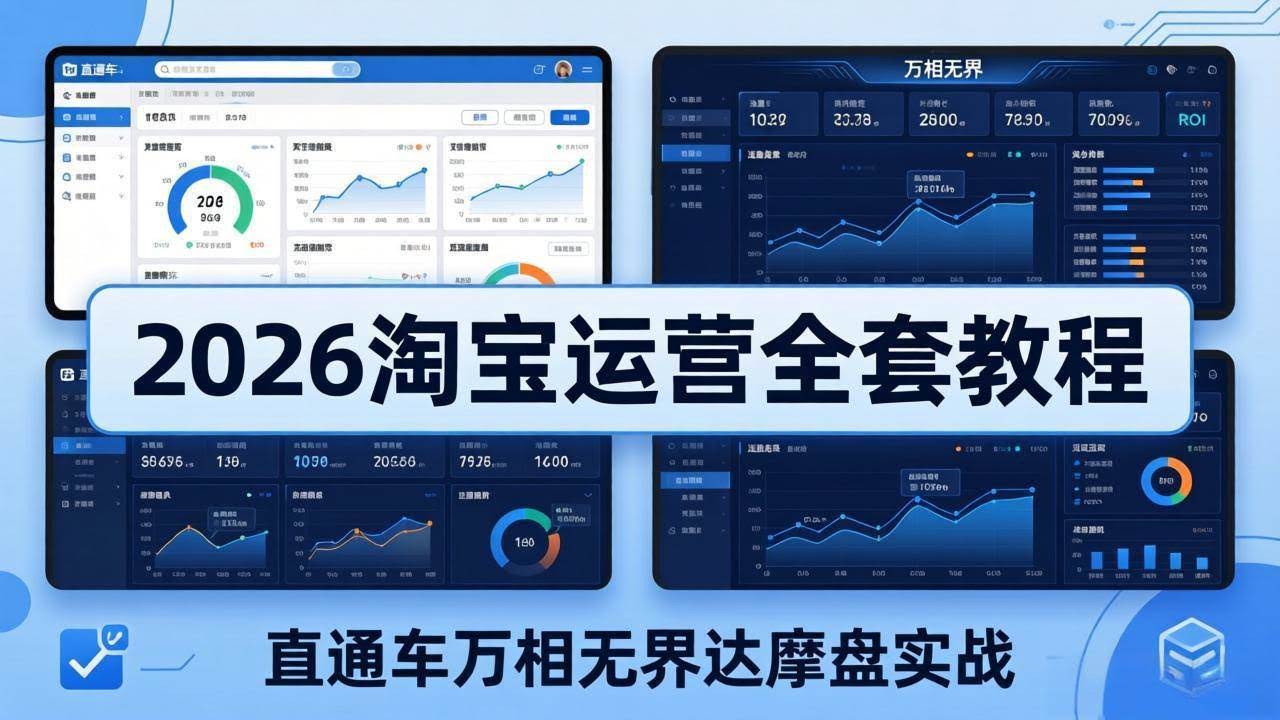 (18373期)2026淘宝运营全套教程(更新5月8日),直通车万相无界达摩盘实战,从基础到进阶提升流量转化-航海圈
